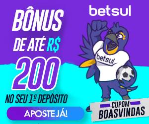 Boas Vindas Turbinado - 100% até R$200 na Betsul